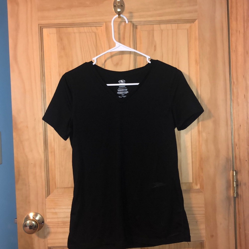 Two plain white shirt and one plain black shirt
